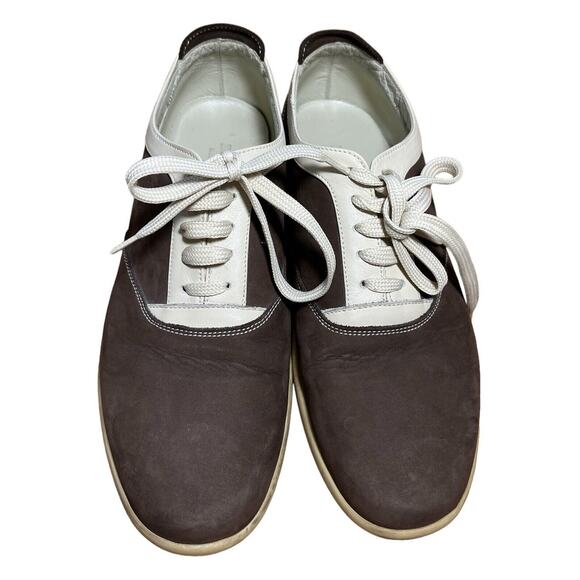Zegna Sport Other - Zegna Sport Oxford Sneaker Shoes Made In Italy Mens 7.5 Brown Cream Lace Up